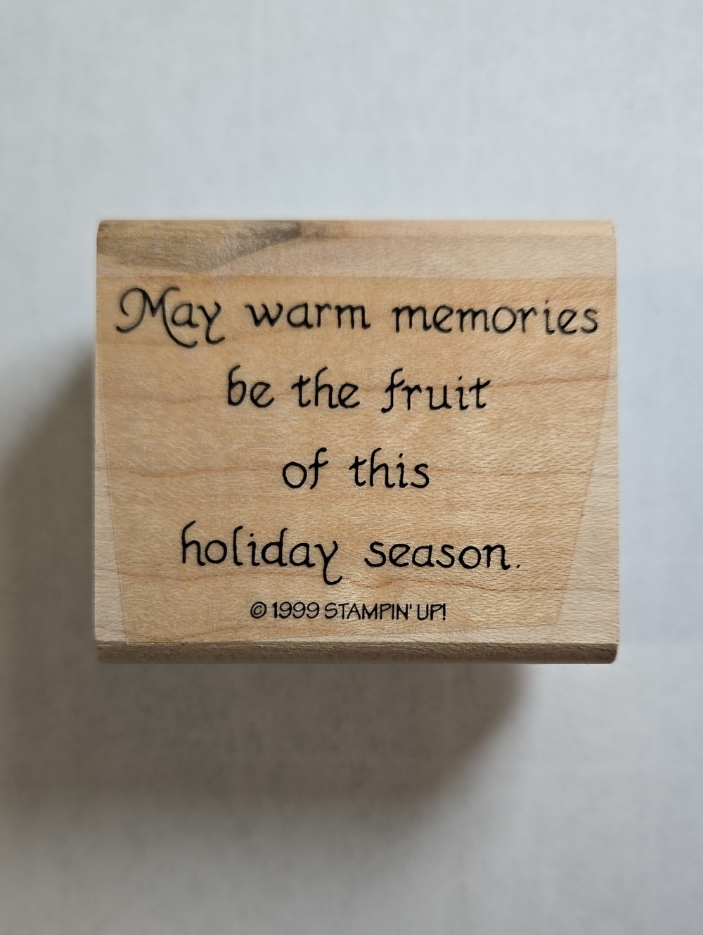 Stampin' Up! Natural Wood Holiday Sentiment Stamp